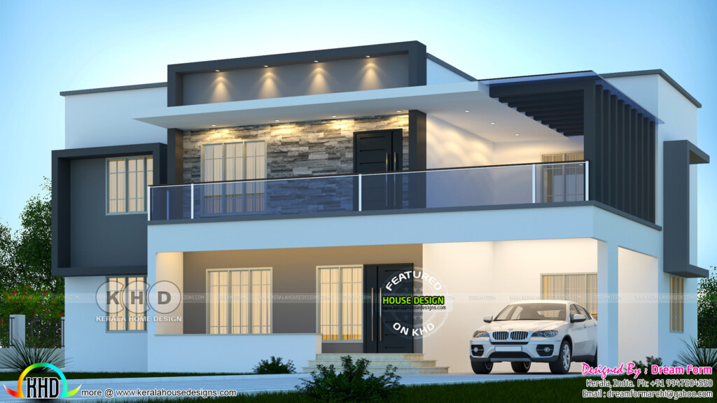 4 Bedrooms 2600 Sq ft Modern Home Design Kerala Home Design And Floor  - 2600 SQ FT 4 Bedroom House Plans