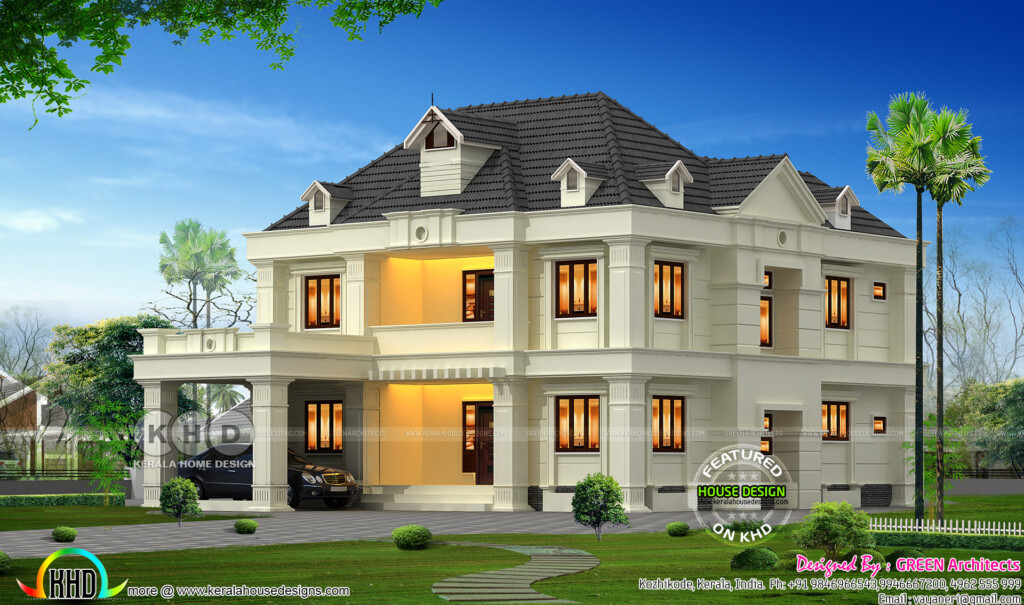 4 BHK 3200 Sq ft Colonial Home In Calicut Kerala Home Design And  - 3200 SQ FT House Plans Kerala