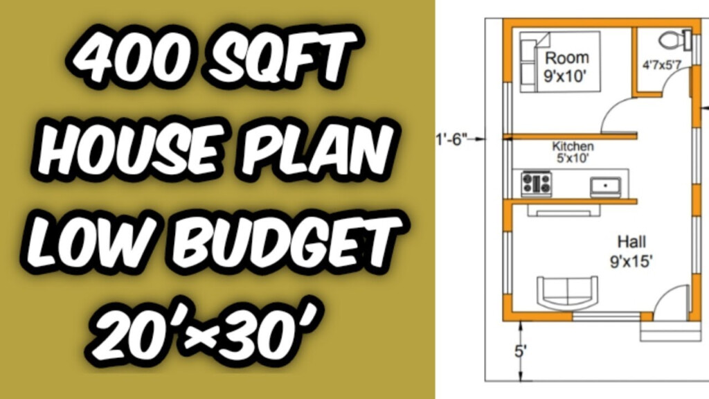 400 Sqft Low Budget House Plan 5 Lakhs 20 30 Tamil YouTube - 400 SQ FT House Plans In Tamilnadu