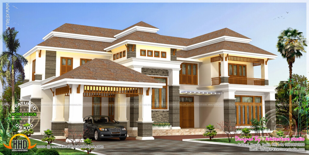 4000 Square Feet Luxury Home Kerala Home Design And Floor Plans 9K  - 4000 SQ FT House Plans Designs