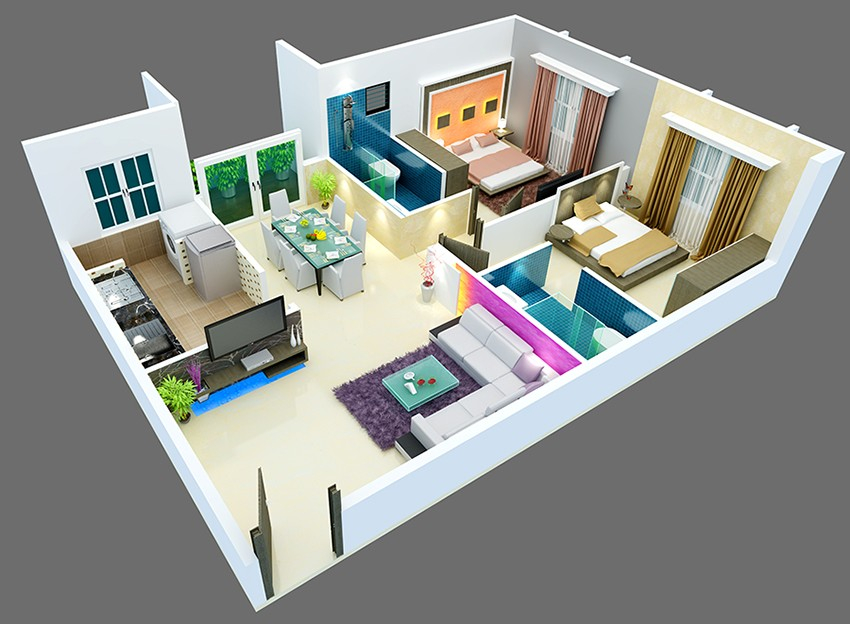 42 1000 Sq Ft 3 Bedroom House Plans Popular Ideas  - 1000 SQ FT 3 Bhk House Plans