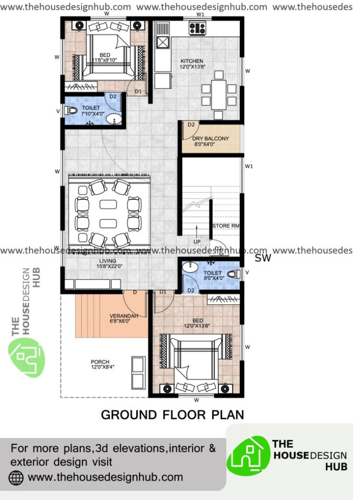 500 Sq Ft House Plans 2 Bedroom Indian Style Little House Plans  - 500 SQ FT House Plans Indian Style