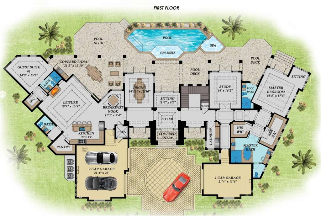 5000 Sq Ft House Features Floor Plans Building And Buying Costs  - Floor Plan 5000 SQ FT House