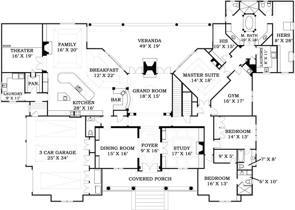 5000 Sq Ft Ranch House Plans House Decor Concept Ideas - 5000 SQ FT Ranch Style House Plans