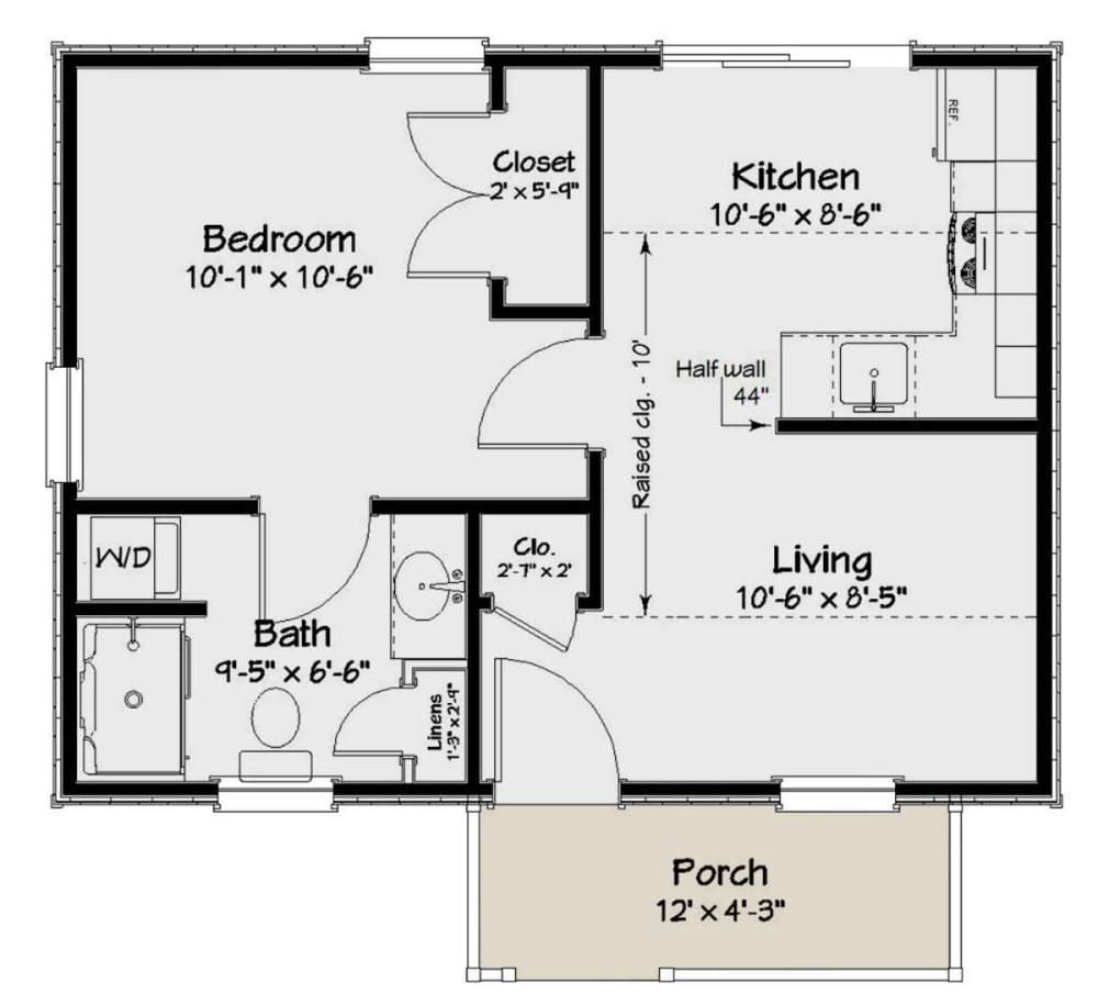 51 Awe inspiring 840 Sq Feet House Plan Satisfy Your Imagination - 840 SQ FT House Plan