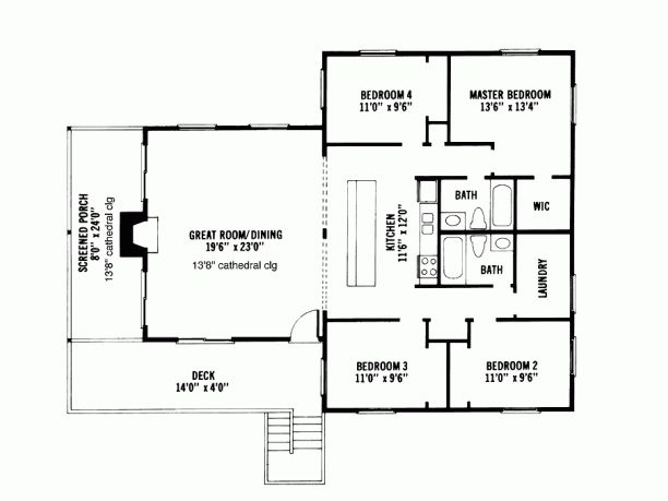 52 One Story House Plans Under 1600 Sq Ft New House Plan  - House Plans Under 1600 SQ FT