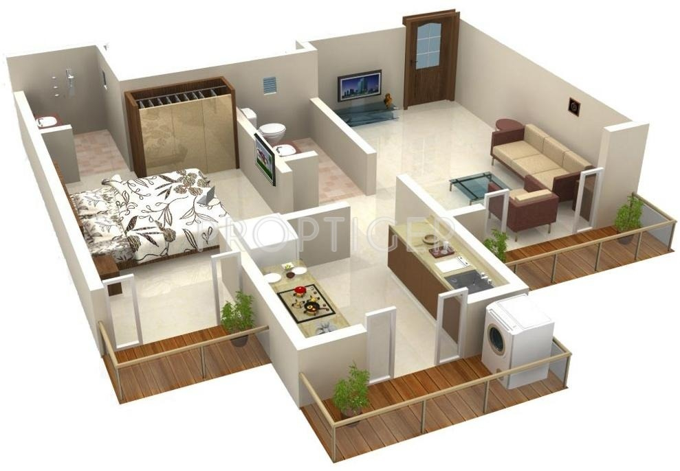 540 Sq Ft 1 BHK 1T Apartment For Sale In Ritu Gardenia Naigaon East Mumbai - 540 SQ FT House Plan In India