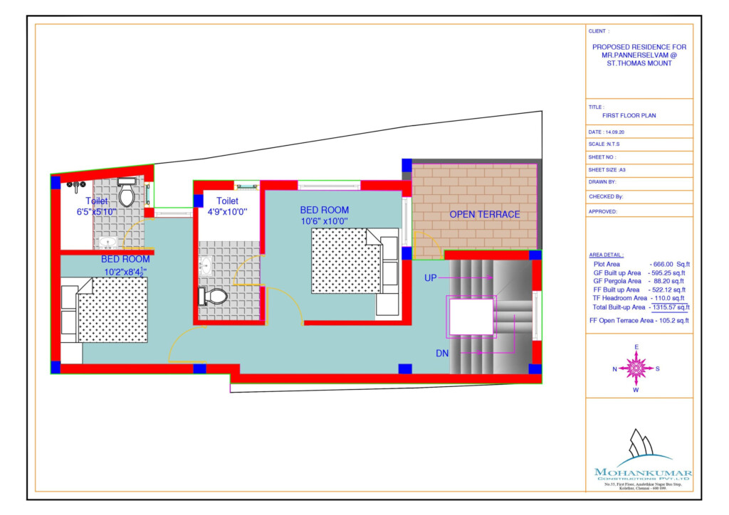 650 Sq Ft Duplex House Plan Mohankumar Construction Best  - 650 SQ FT House Plan With Car Parking