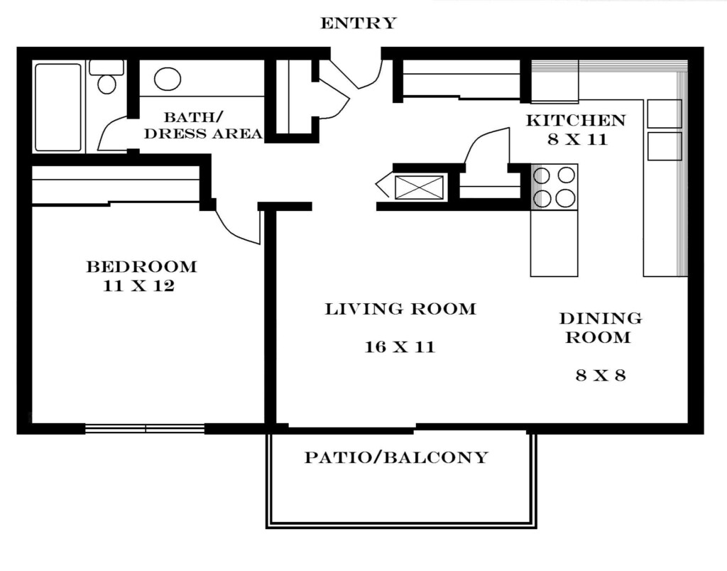 700 Sq Ft House Plans 1 Bedroom Unique 500 Sq Ft Apartment  - 500 To 700 SQ FT House Plans