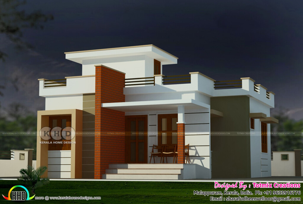 700 Sq ft Small Modern Home Kerala House Design House Plans Small  - 700 SQ FT Modern House Plans