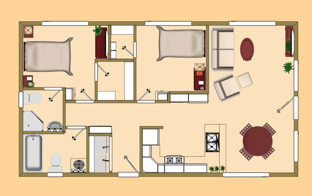 720 Sq Ft Apartment Floor Plan Floorplans click - House Plan For 720 SQ FT