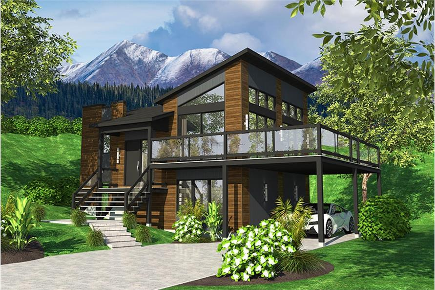 720 Sq Ft Small Contemporary House Plan 1 Bedroom 1 Bath - House Plan For 720 SQ FT