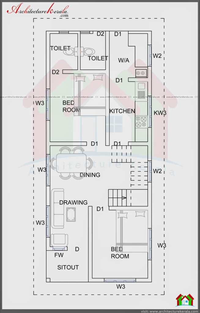 750 SQ FT HOUSE PLAN AND ELEVATION ARCHITECTURE KERALA - 750 SQ FT House Plans Indian Style