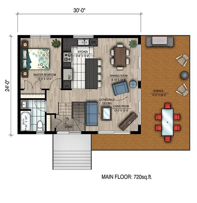 76 Beautiful 720 Sq Ft House Plan For Every Budget - House Plan For 720 SQ FT