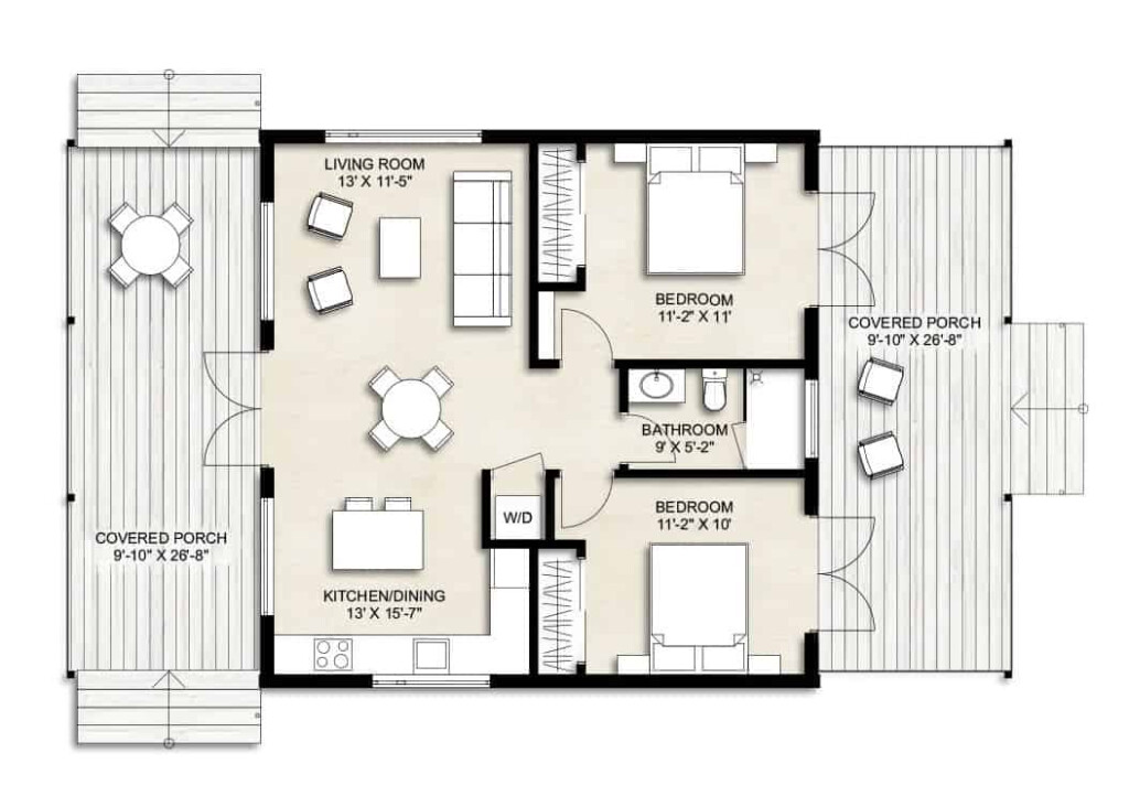 800 Sq Ft House Plans Designed For Compact Living - 800 SQ FT House Plans With Basement