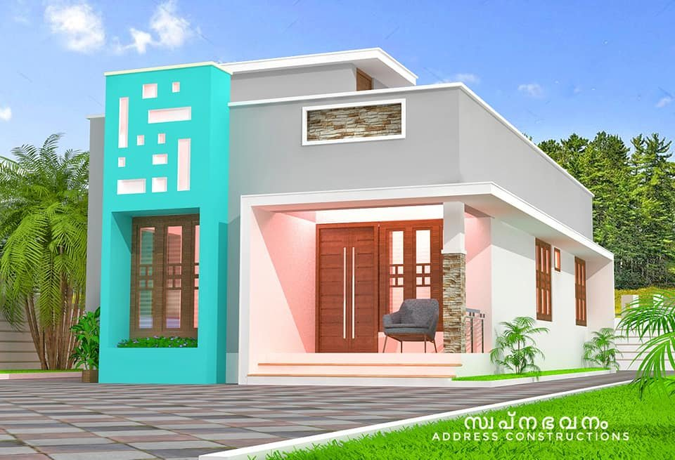 850 Sq Ft 2BHK Modern Single Storey House And Free Plan Home Pictures - 850 SQ FT House Plan And Elevation