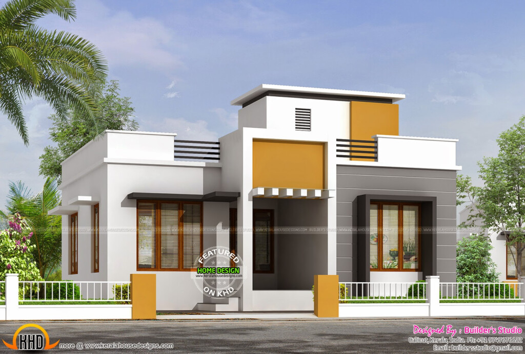 850 Sq ft Flat Roof One Floor Home Kerala Home Design And Floor Plans  - 850 SQ FT House Plans In India