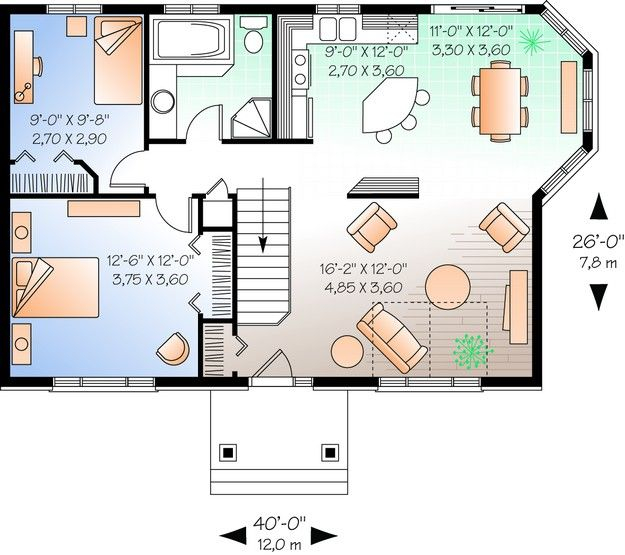 870 Sq Ft House Plans 3 Bedroom Homeplan cloud - 870 SQ FT House Plans