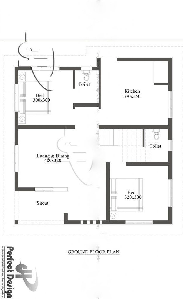 900 Square Feet 2 Bedroom Modern And Beautiful Single Floor House And  - 900 SQ FT Single Floor House Plans