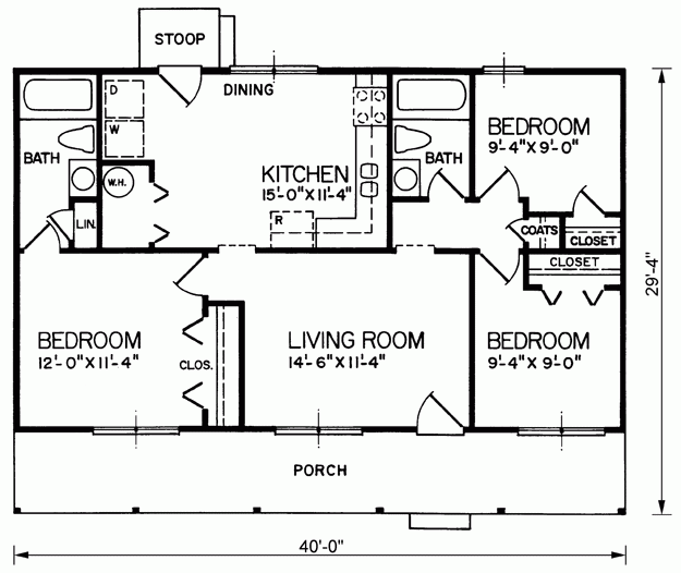 960 Sq Ft 3bed 2 Bath Ultimate Plans Country Style House Plans Free  - 960 SQ FT House Plans 3 Bedroom