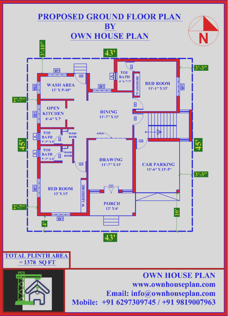 98 Impressive 1200 Sq Ft House Plan With Car Parking 3d Voted By The  - 1200 SQ FT House Plan With Car Parking 3D