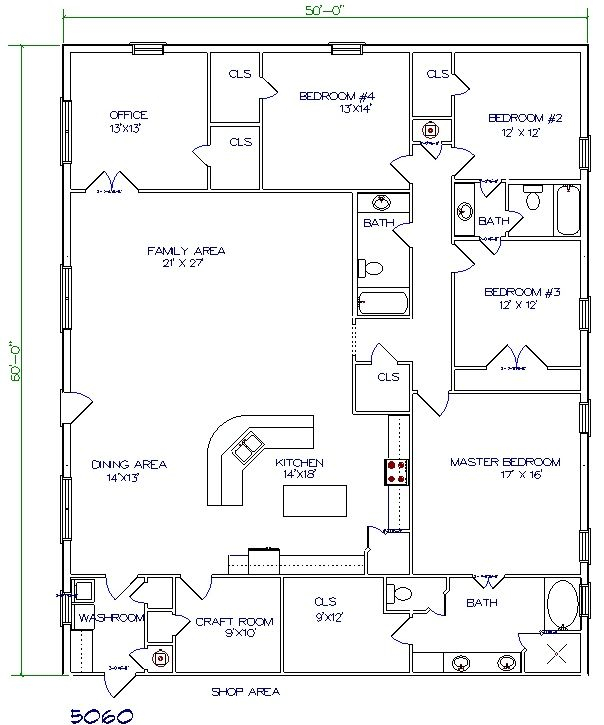 Barndo Floor Plan 5 Bedroom 3000 Sq Ft Pole Barn House Plans  - 3000 SQ FT Barn House Plans