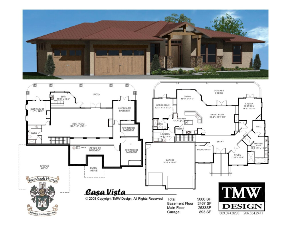 Best Rambler Floor Plans - 1500 SQ FT Rambler With Basement House Plans