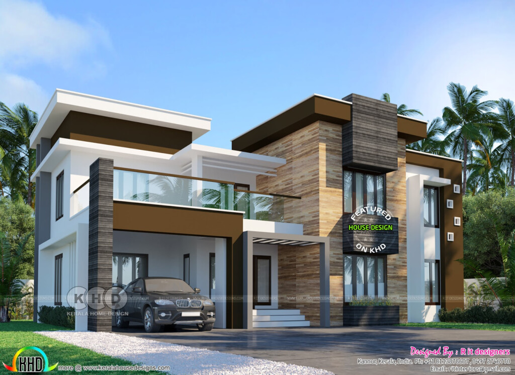 Box Type 4 Bedroom Box Model Home 3000 Sq ft Kerala Home Design And  - 3000 SQ FT House Plans India Cost