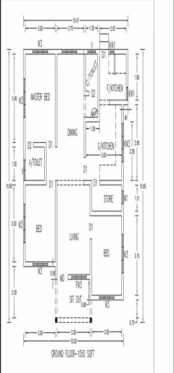 Check Out These 3 Bedroom House Plans Ideal For Modern Families - 1000 SQ FT House Plans 3 Bedroom Indian Style