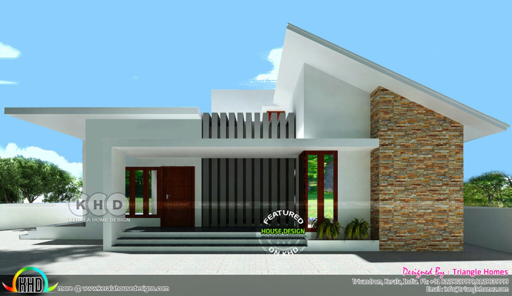 Contemporary 1200 Sq ft Single Storied Home Kerala Home Design And  - 1200 SQ FT Modern House Plan