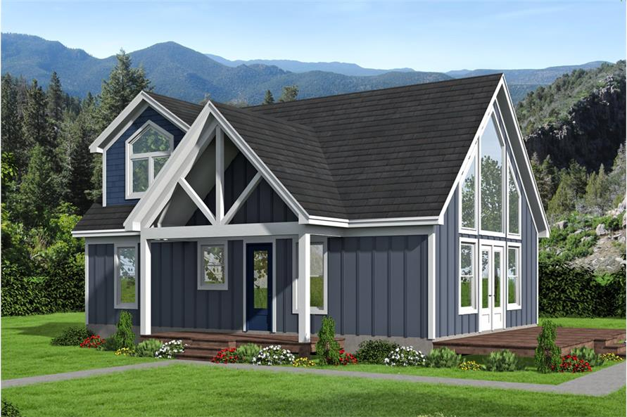 Cottage Home Plan 3 Bedrms 2 Baths 1400 Sq Ft 196 1045 - 1400 SQ FT House Plans-3 Bedrooms