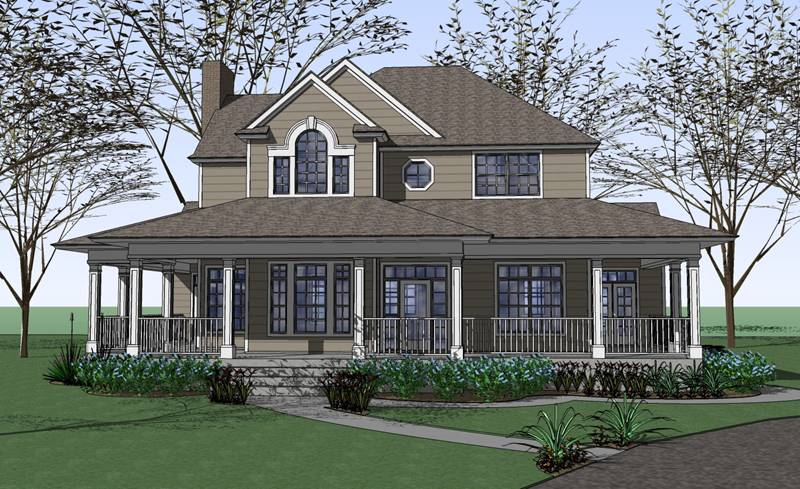 Country Farmhouse Wrap Around Porch Plan Maverick JHMRad 38862 - 600 SQ FT House Plans With Wrap Around Porches