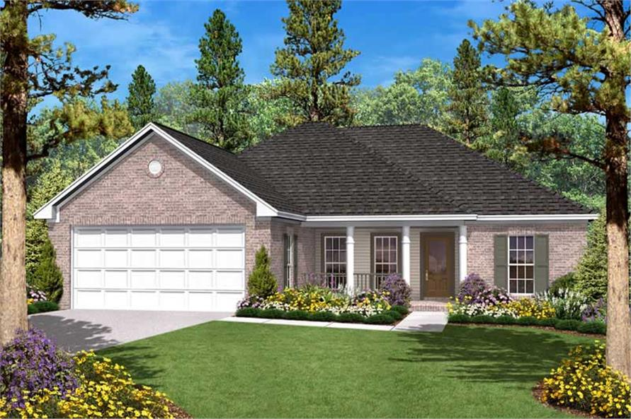 Country Home Plan 3 Bedrms 2 Baths 1400 Sq Ft 142 1028 - 1400 SQ FT Craftsman House Plans