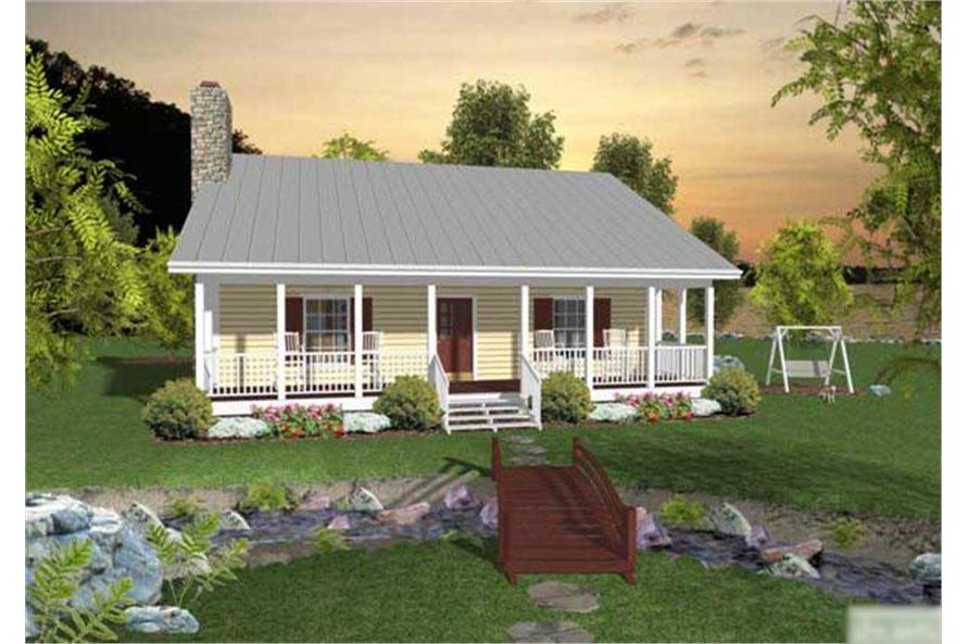 Country Small Home Plan With 2 Bedrms 953 Sq Ft 109 1006 - 953 SQ FT House Plan