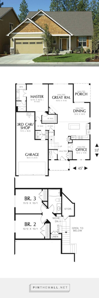 Craftsman Style House Plan 3 Beds 2 5 Baths 1944 Sq Ft Plan 48 551  - 1944 SQ FT House Plan