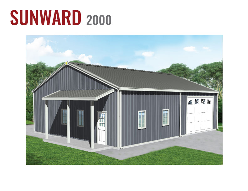 Custom Prefab Steel Home Floorplans From Sunward Steel - 2000 SQ FT Metal Building House Plans