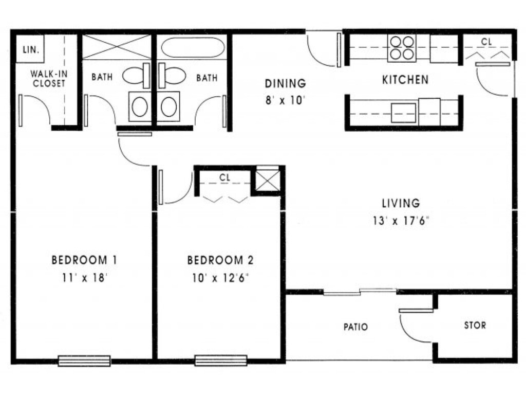 Designing The Perfect 1000 Square Feet House Plan House Plans - 1000 SQ FT House Plans 3 Bedrooms Two Baths