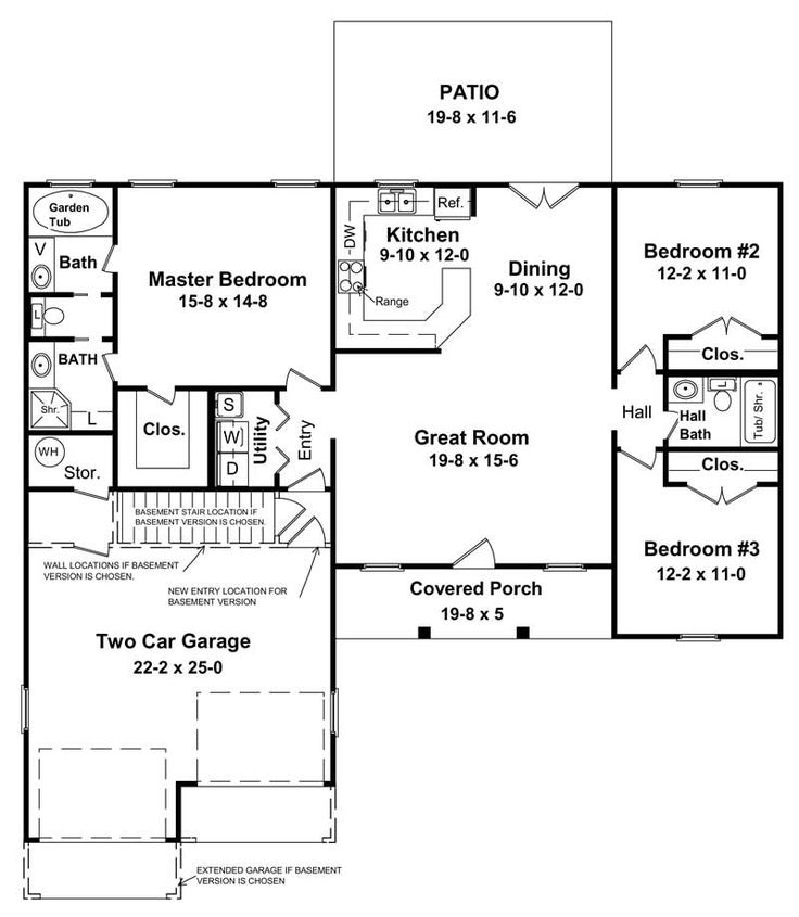 Exploring 1400 Sq Ft House Plan Ideas House Plans - 3 Bedroom Open Concept 1400 SQ FT House Plans