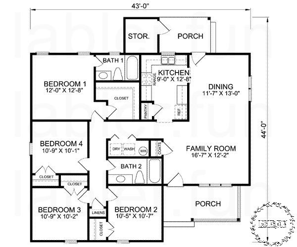 Exploring 4 Bedroom House Plans Under 2000 Sq Ft House Plans - 4 Bedroom House Plans Under 2000 SQ FT