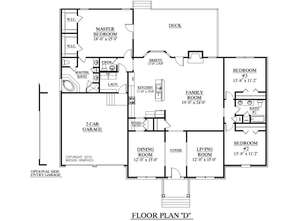 Floor Plan 2000 Sq Ft House 2000 Sq Ft Ranch Open Floor Plans The  - 1 Story House Plans 2000 SQ FT