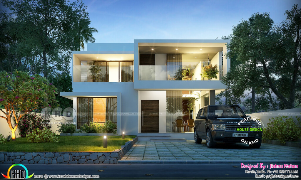 Floor Plan Of 2000 Sq ft House In 6 5 Cent Land Kerala Home Design  - 2000 SQ FT House Plan Kerala