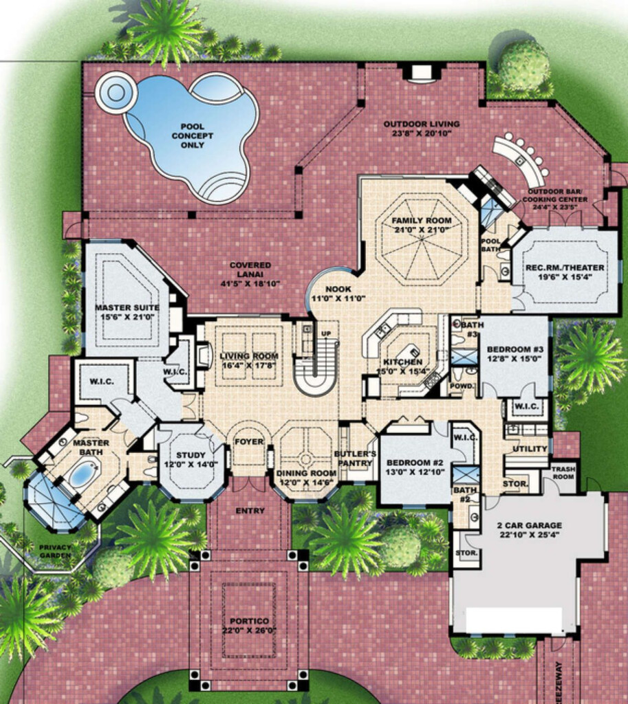 Floor Plans 5000 Sq Ft Printable Templates Free - 5000 SQ FT Ranch Style House Plans