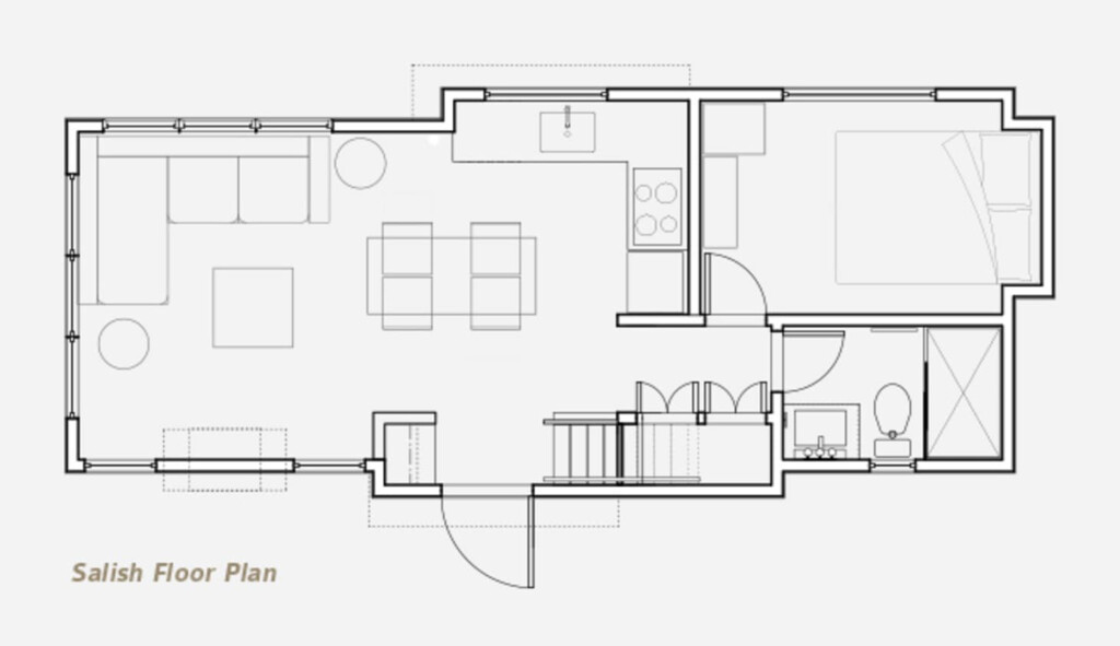 Full One Bedroom Tiny House Layout 400 Square Feet Apartment Therapy - 400 SQ FT House Plans Loft