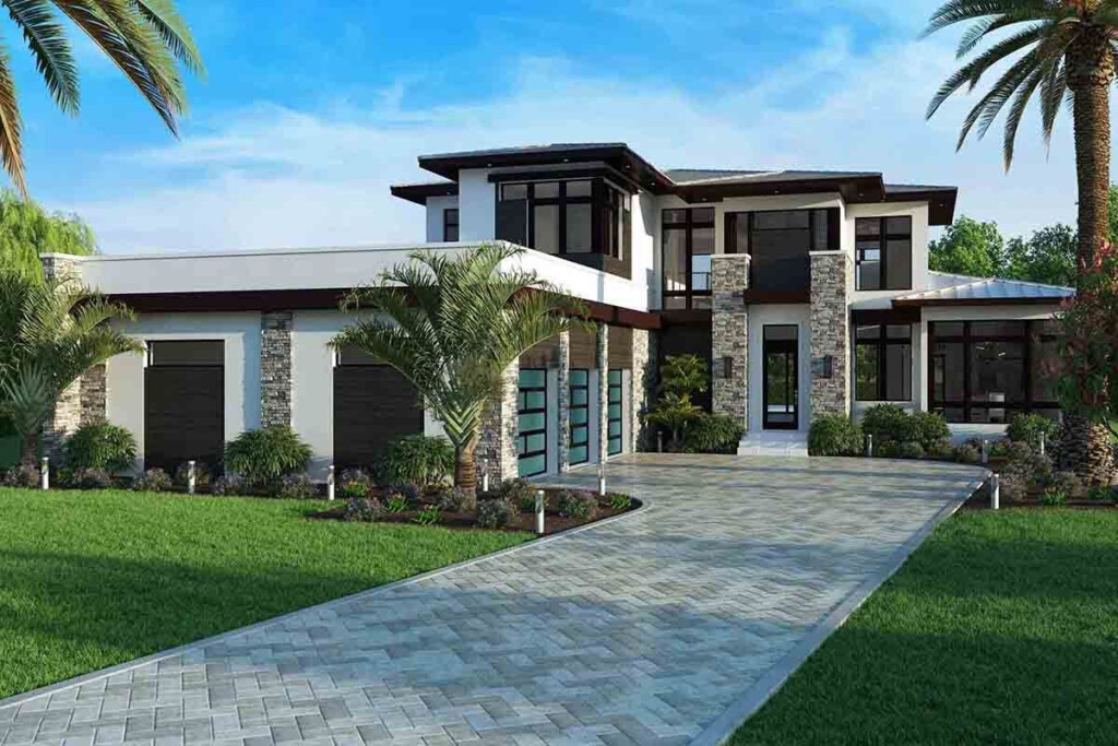 House Plan 5565 00024 Florida Plan 4 000 Square Feet 3 Bedrooms 4  - 4000 SQ FT Contemporary House Plans