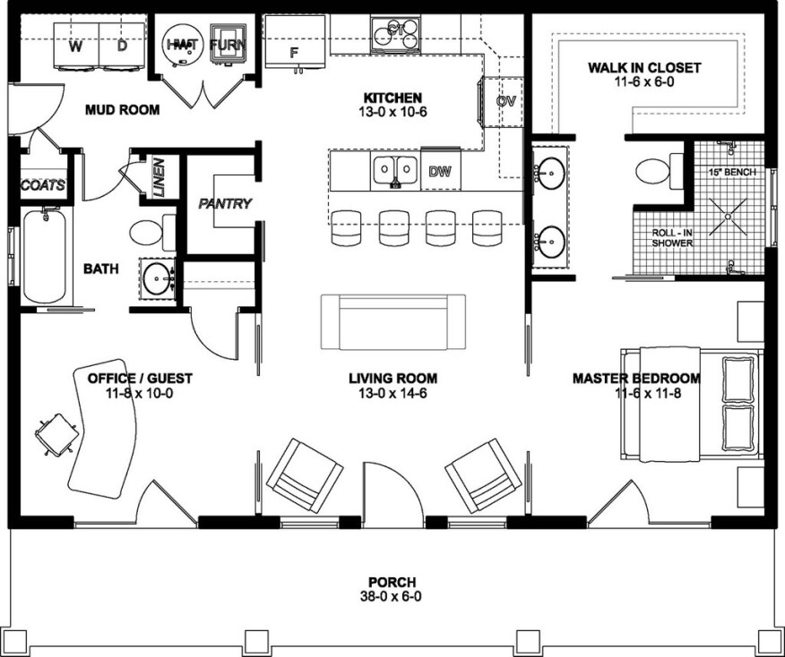 House Plan Of The Week 2 Beds 2 Baths Under 1 000 Square Feet  - House Plans Under 1000 SQ FT