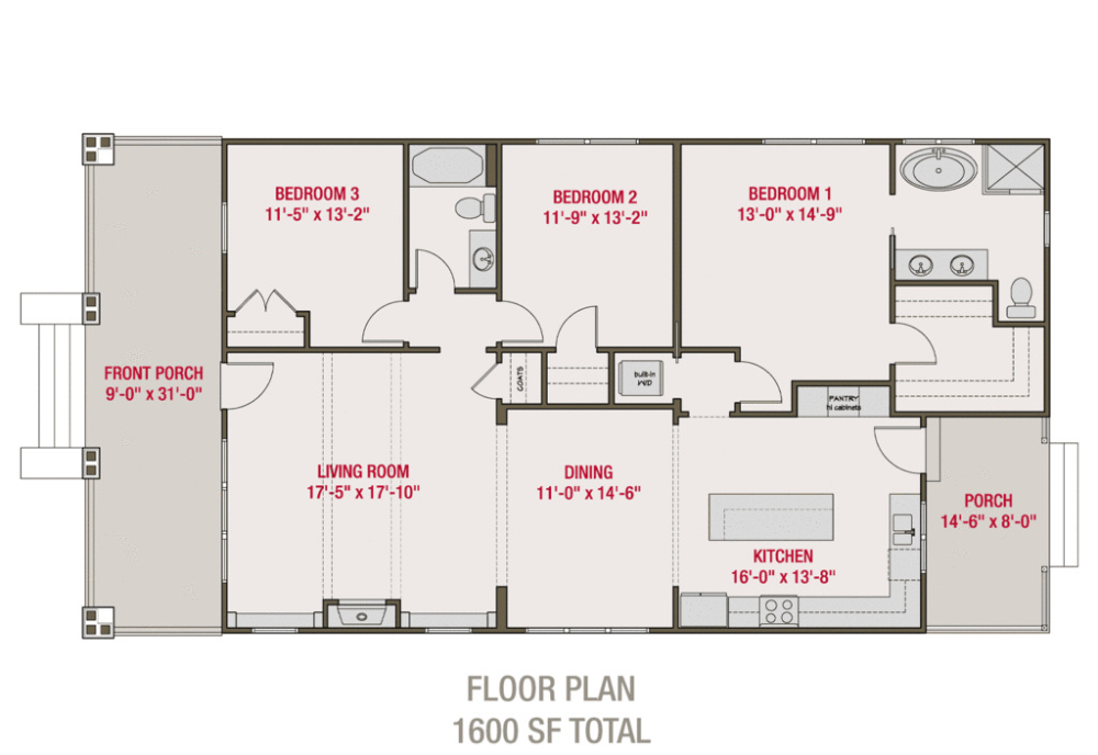 House Plans 1600 Sq Ft A Guide To Creating Your Dream Home House Plans - 2 Bedroom 2 Bath 1600 SQ FT House Plans