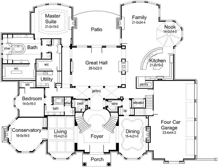 House Plans 6000 Square Feet Google Search House Plans Luxury  - 6 000 SQ FT House Plans