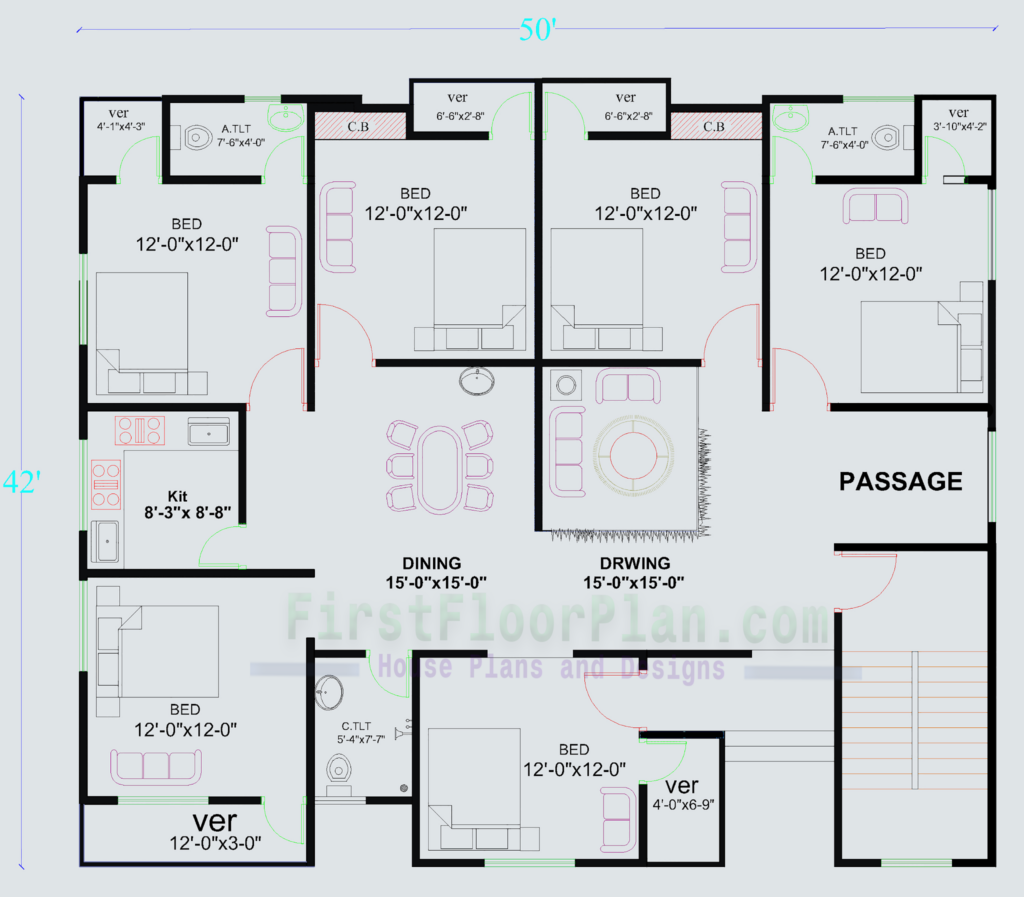 June 2019 First Floor Plan House Plans And Designs - 2.4K SQ FT House Plan