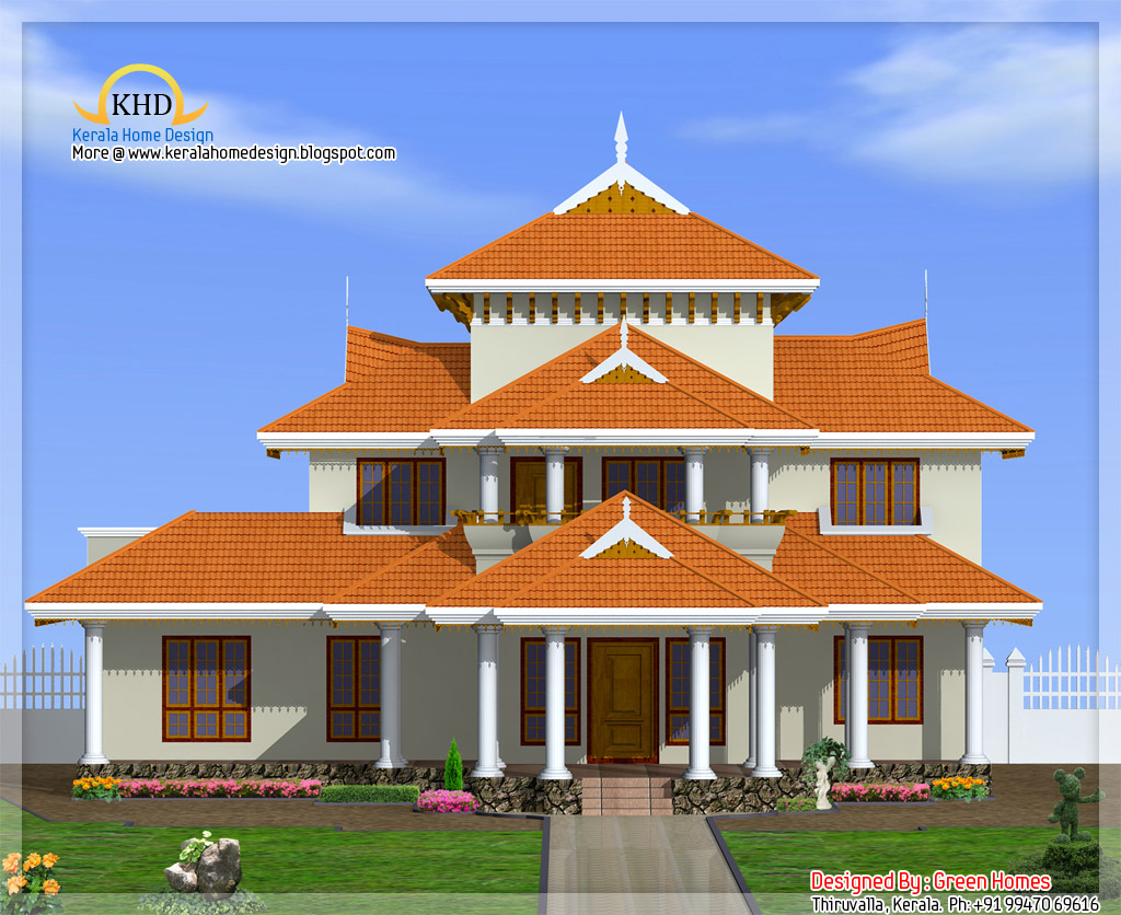 Kerala Style House Architecture 4000 Sq Ft Kerala Home Design And  - 4000 SQ FT House Plans In Kerala