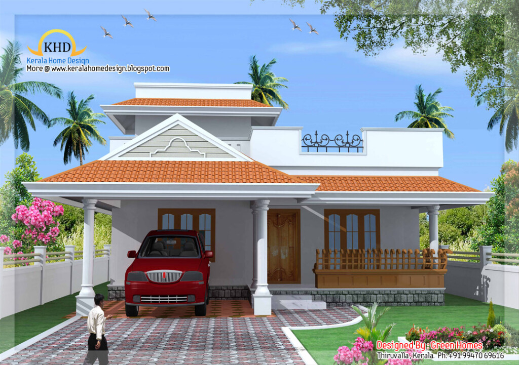 Kerala Style Single Floor House Plan 1500 Sq Ft Kerala Home  - 1500 SQ FT House Plans Kerala Style